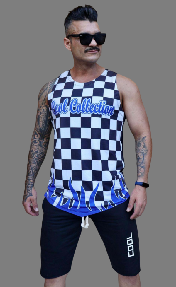 Regata Long Fit Quadriculada