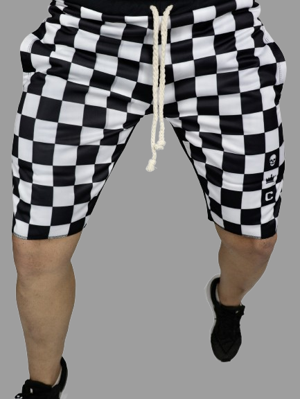 Bermuda Moletom Justiceiro Quadriculada