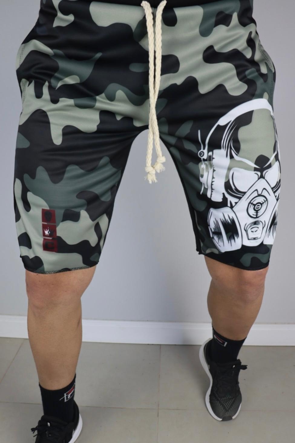 Bermuda Moletom Justiceiro Mascara