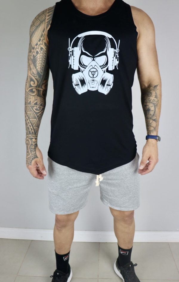 Regata Long Fit Caveira Mascara - Imagem 4